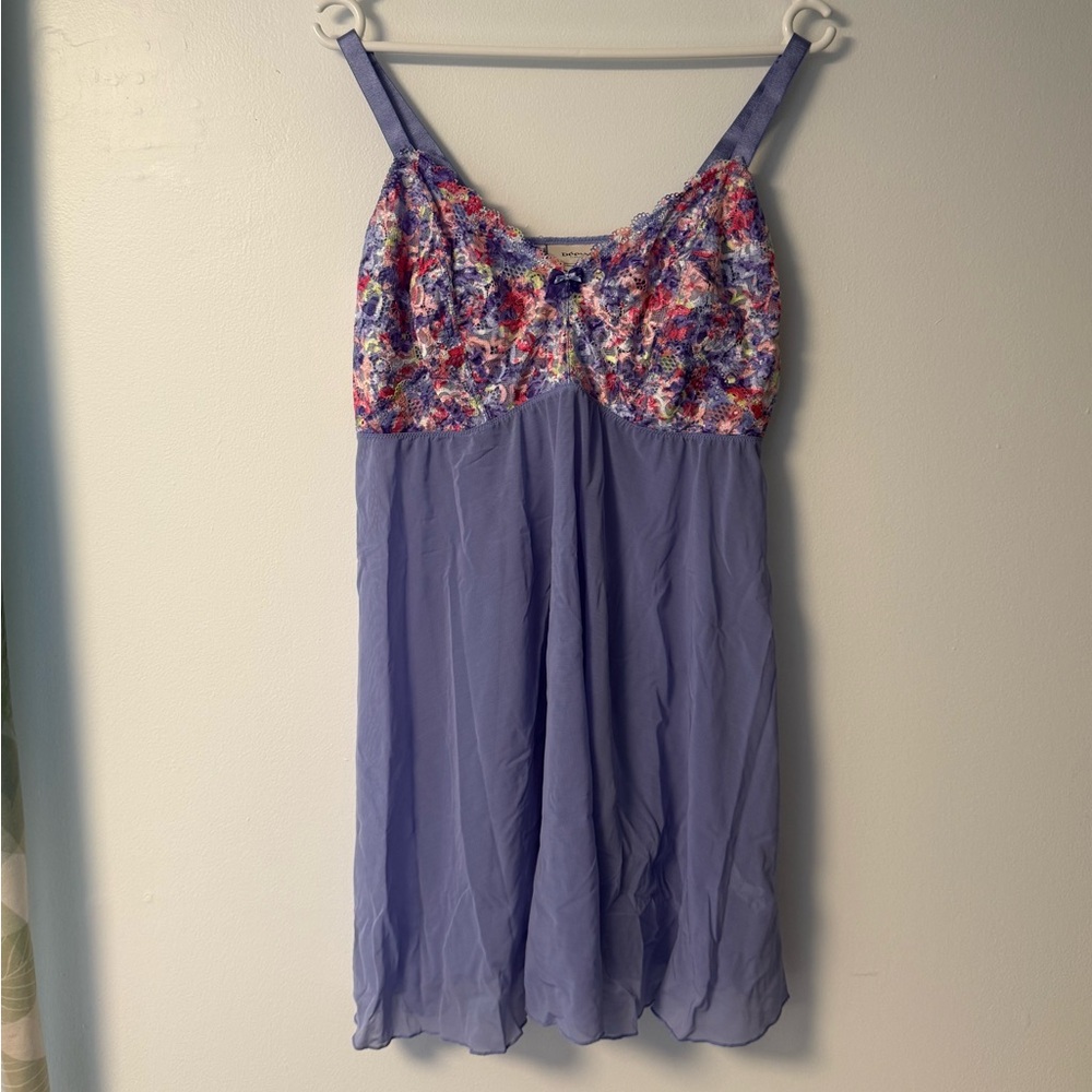 Deesse Lingerie Purple Lace Babydoll Dress | 1X
